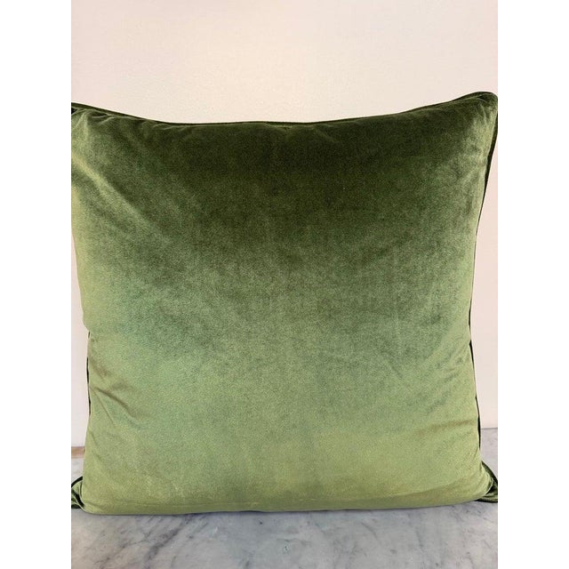 Mariano Fortuny Glicine Patterned Pillows, Moss Green & Gold Damask For Sale - Image 12 of 12