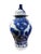 Vintage Lg Chinoiserie Cobalt Blue & White Temple Ginger Jar 23" H For Sale - Image 9 of 12