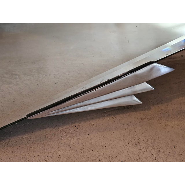 Art Deco Geometric Wall Mirror with Beveled Glass, 1930s For Sale - Image 7 of 16