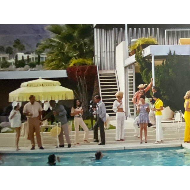 Mid-Century Modern 1970s "Palm Springs Pool" First Edition 1/150 Estate Stamped C-Print by Slim Aarons For Sale - Image 3 of 9