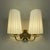 Brass & Cream Fabric Wall Light, Sweden, 1940s For Sale - Image 3 of 15