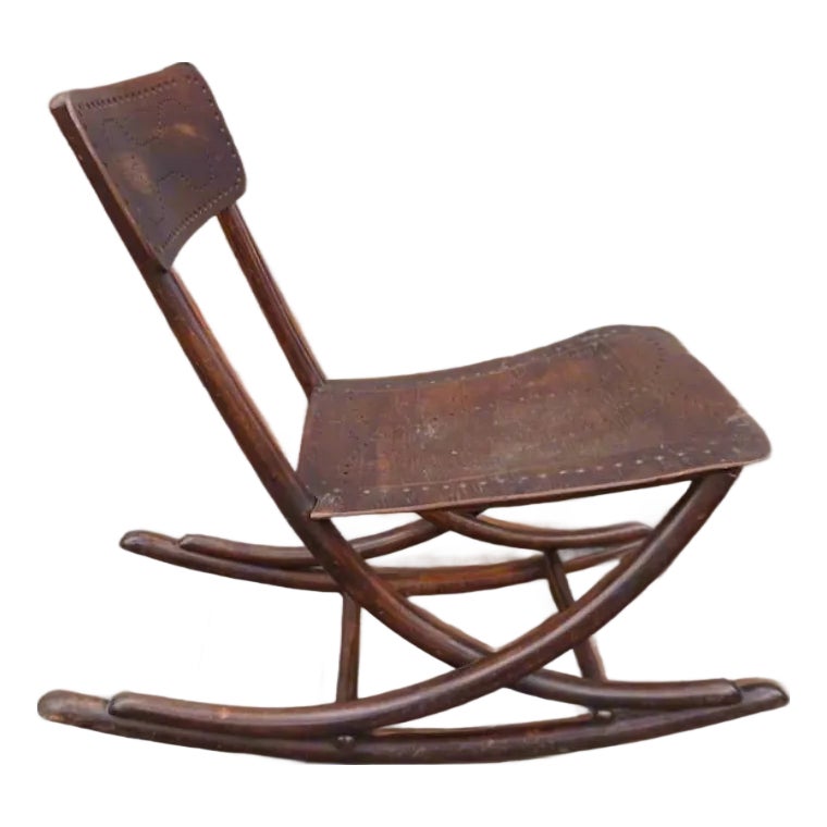 Gebrüder Thonet Perforated Rocking Chair c.1860s | Chairish