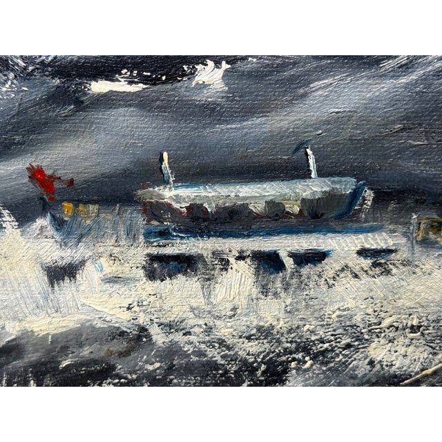 Oil Painting Kingston Peridot (H591), Fishing Trawler Tragedy Lost in the Arctic Gale, January 1968 Framed For Sale - Image 12 of 18
