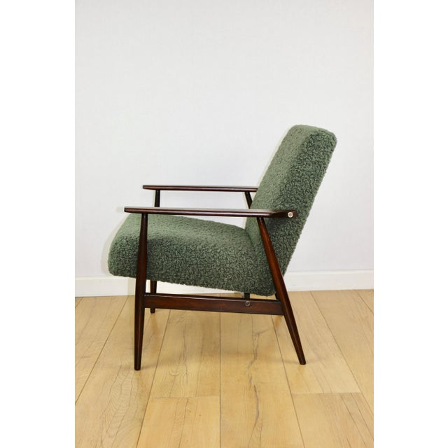 Fox Lis Chair in Green Olive Lamb, 1970s For Sale - Image 6 of 12