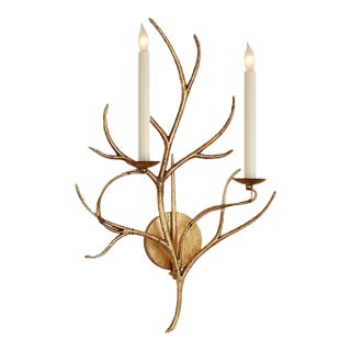 Chapman & Myers Branch Sconce in Gilded Iron For Sale