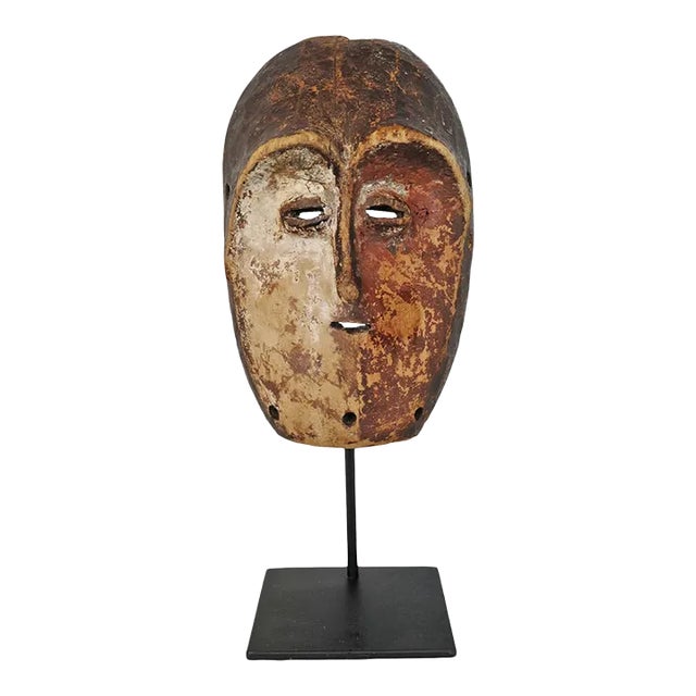 Vintage Mid 20th Century Lega Mask on Stand For Sale