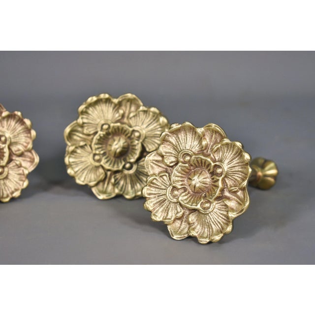 Metal French Bronze Curtain Tie-Backs, Early 20th Century, Set of 4 For Sale - Image 7 of 14