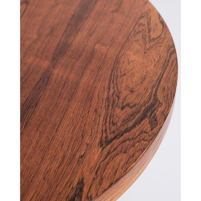Severin Hansen Round Coffee Table in Rosewood by Severin Hansen for Haslev Furniture, 1960s For Sale - Image 4 of 12