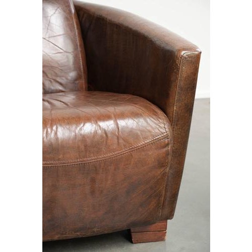 Cowhide Aviator Armchairs in Warm Brown Color, Set of 2 For Sale - Image 11 of 14