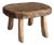 Small Wabi-Sabi Oval Teak Occasional Stool For Sale