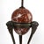Vintage Neoclassical Athénienne Table Lamp With Red Marble Orb & Pleated Shade For Sale - Image 13 of 17
