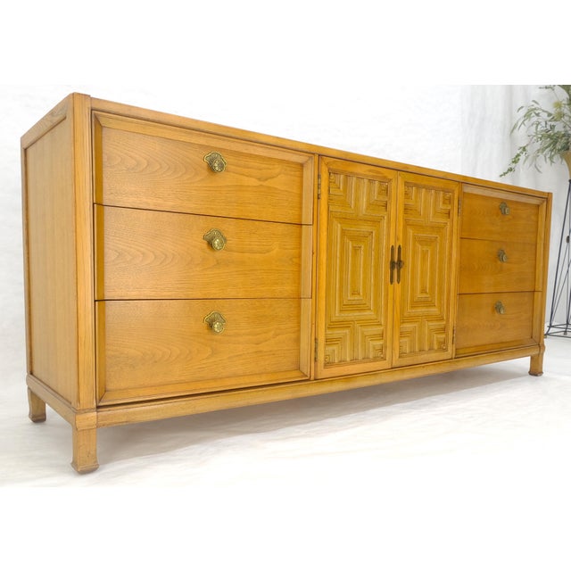 Thomasville 9 Drawers Two Door Compartment 75” Long Dresser Credenza MINT For Sale - Image 6 of 16