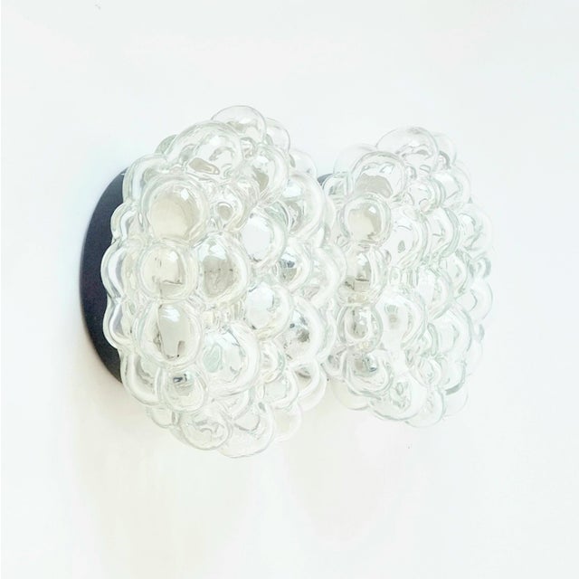 1960s 1960s Mid Century Modern Glass Flush Mount & 2 Wall Lights by Helena Tynell for Limburg, Germany - Set of 3 For Sale - Image 5 of 11