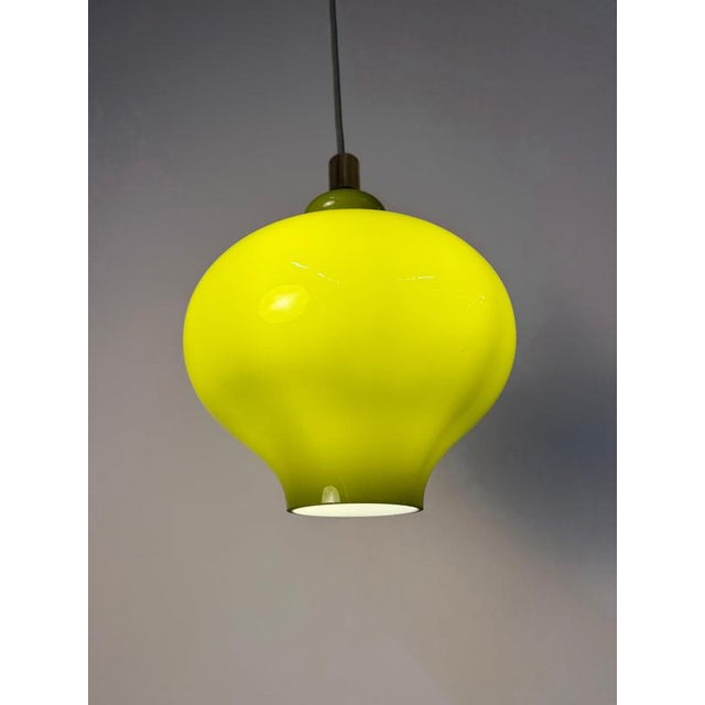 Green Glass Pendant Lamp by Hans-Agne Jakobsson for Staff For Sale - Image 4 of 11