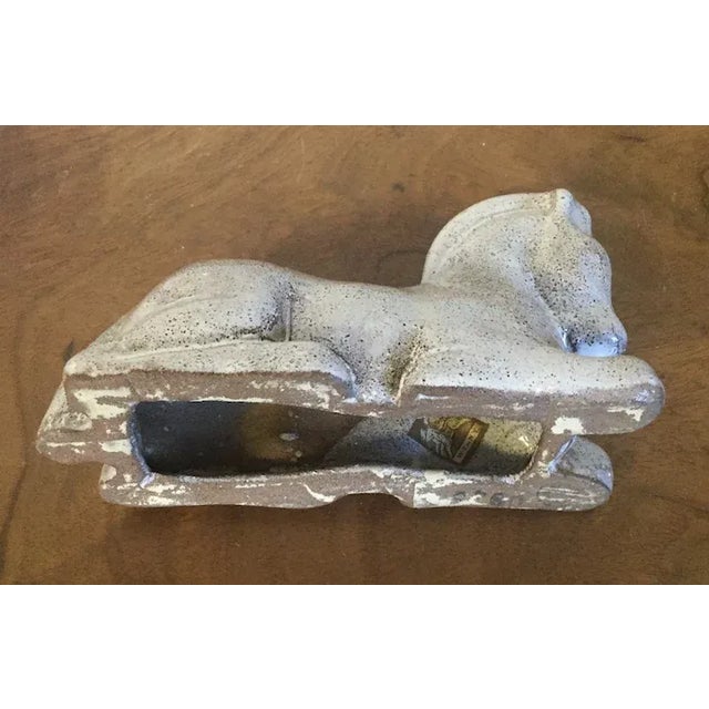 Art Deco Pottery Figure of a Recumbent Horse with Stipple Glaze For Sale - Image 10 of 13