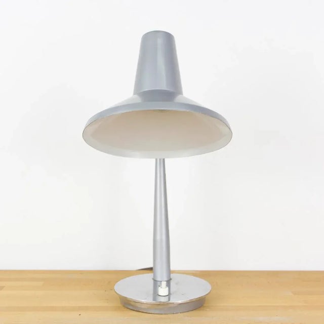 Vintage Gray Table Lamp, 1960s For Sale - Image 4 of 10