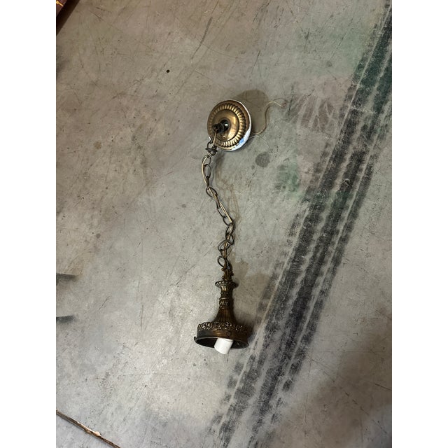 Vintage Pendant Lights- Needs Restoration - a Pair For Sale - Image 10 of 10