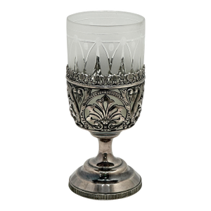 Beautiful Large Antique American Victorian Silverplate & Hand Cut Crystal Dining Table Celery Holder - Circa 1880s