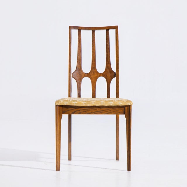 Mid 20th Century Broyhill Brasilia Mid Century Walnut Side Dining Chairs - Pair For Sale - Image 5 of 12