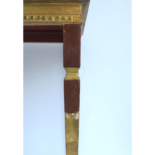 Italian Gold Giltwood Side End Table Greek Key Design For Sale - Image 14 of 15