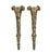 A stunning pair of large, gilt plaster wall pocket sconces. Each features a stylized acanthus leaf firm in cast plaster...