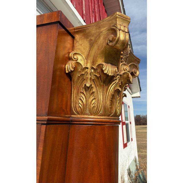 Brown Maitland Smith Handcrafted Classical Column Cabinet For Sale - Image 8 of 12