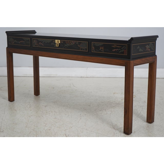 Age: Approx. 30 Years Old Details: Et Cetera Collection Stunning Chinoiserie Decorated Finish Dovetailed Drawer...