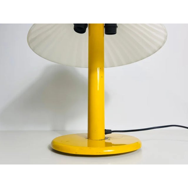 Heavy Yellow Metal and Glass Table Lamp, Italy, 1960s For Sale - Image 9 of 13