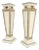 Pair of Tessellated Marble Tapered Square Obelisk Shape Pedestals Stands MINT! For Sale