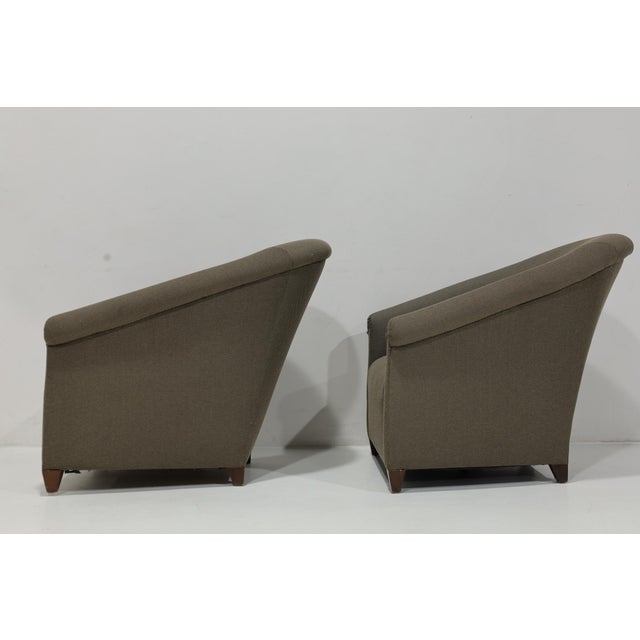 Modern Pair of John Hutton for Donghia Ghost Chairs With Ottoman For Sale - Image 3 of 6