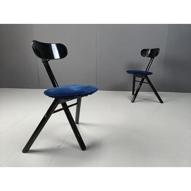 Black Foldable Stools attributed to Calligaris, 1990s, Set of 2 For Sale - Image 8 of 10
