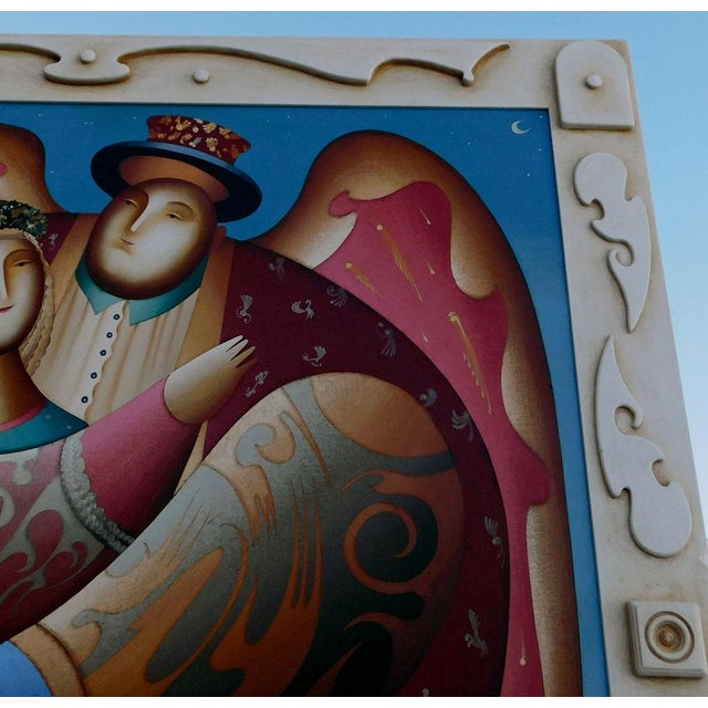 Anton Arkhipov Enamored Original Russian Painting With Custom Frame Art Artwork For Sale - Image 11 of 11