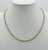 White Round Diamond Tennis 3 Prong Necklace in 14k Yellow Gold For Sale - Image 4 of 7