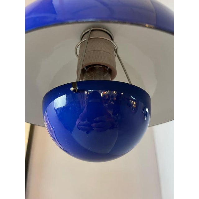Blue Enamel Flowerpot Pendant Lamp by Verner Panton for Louis Poulsen For Sale - Image 9 of 11