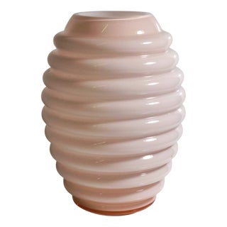 Vetrarti Pink Milk Glass Murano Vase, 1970s For Sale