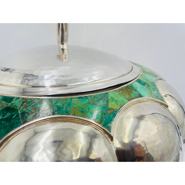 1980s Rare Emilia Castillo Taxco Serving Covered "Pumpkin" Bowl, Mexican Modernism For Sale - Image 11 of 17