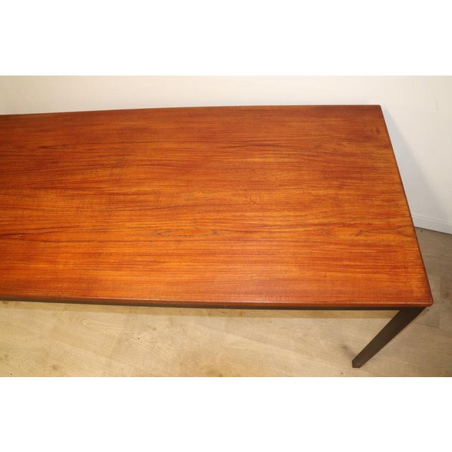 Vintage Danish Teak and Black Lacquered Metal Table, 1950s For Sale - Image 16 of 18