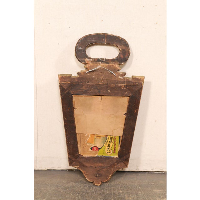Early 19th Century Neoclassical Italian Giltwood Accent Mirror For Sale - Image 4 of 9