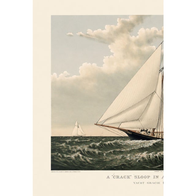 A striking celebration of America's Gilded Age sailing tradition, this vintage yacht print reproduction features the...
