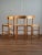 Vintage wood counterstools in the style of Charlotte Perriand and Børge Mogensen, perfect for coastal, organic modern,...