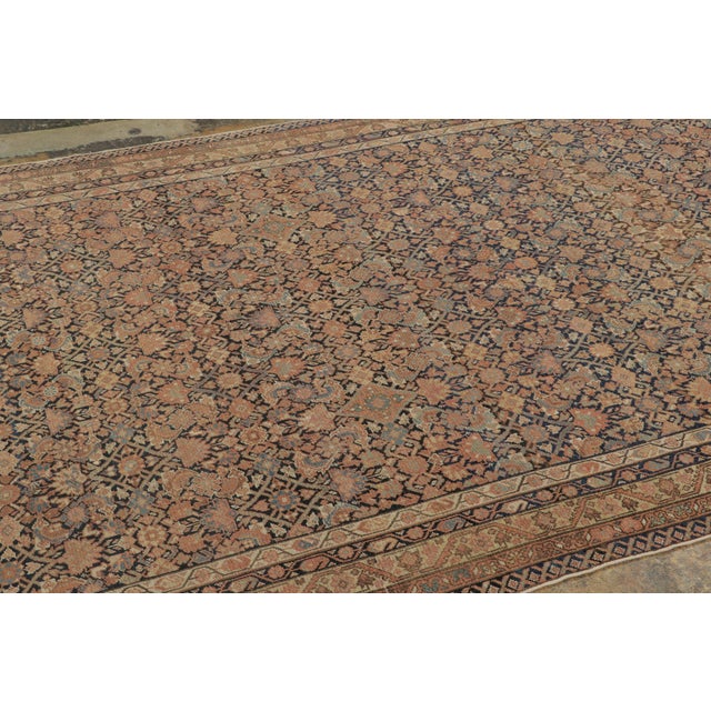 Rug & Kilim Antique Persian Malayer Rug With Polychrome Herati Floral Pattern - Rug & Kilim For Sale - Image 4 of 7