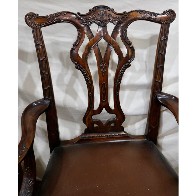 Vintage Theodore Alexander Chippendale Rococo Styled Urn Splat Arm ...