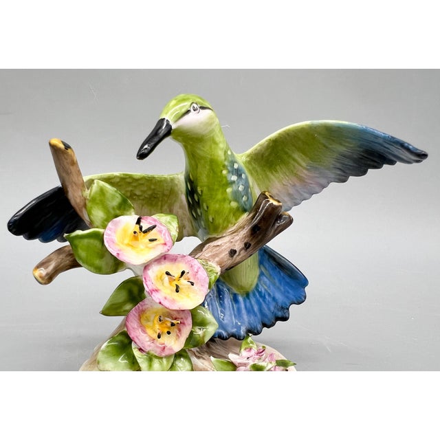 Vintage English Royal Adderley Bone China Hummingbird Figurine – Floral Branch – Made in England - Cottagecore/ Traditional / Grandmillenial For Sale In Houston - Image 6 of 11