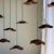 Contemporary Small Wavy Leaf-Shaped Teak Pendant Light, 1980s For Sale - Image 3 of 18