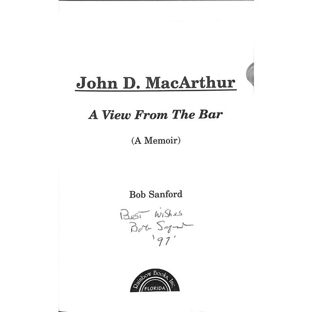 Traditional John D. MacArthur: A View From the Bar Book For Sale - Image 3 of 6