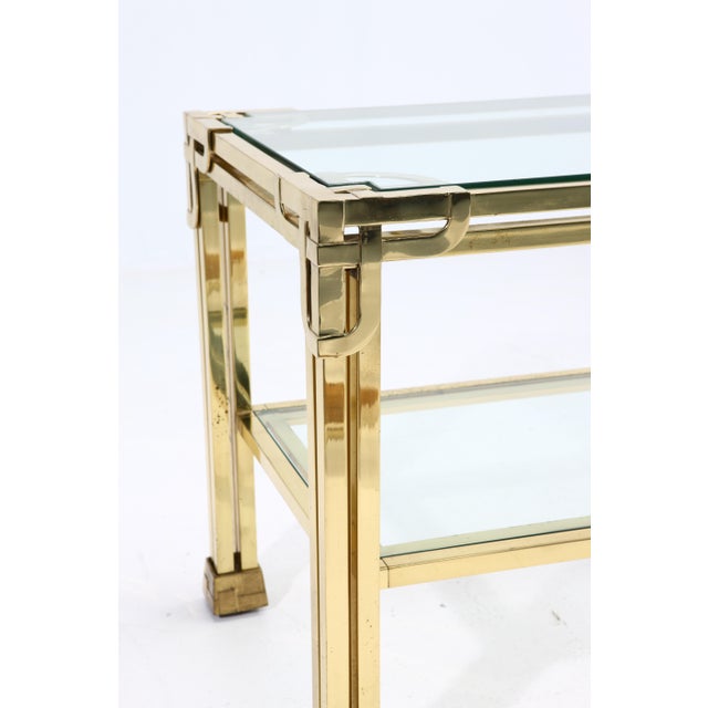Hollywood Regency Bar Side Table with Wheels, 1970s For Sale - Image 10 of 11