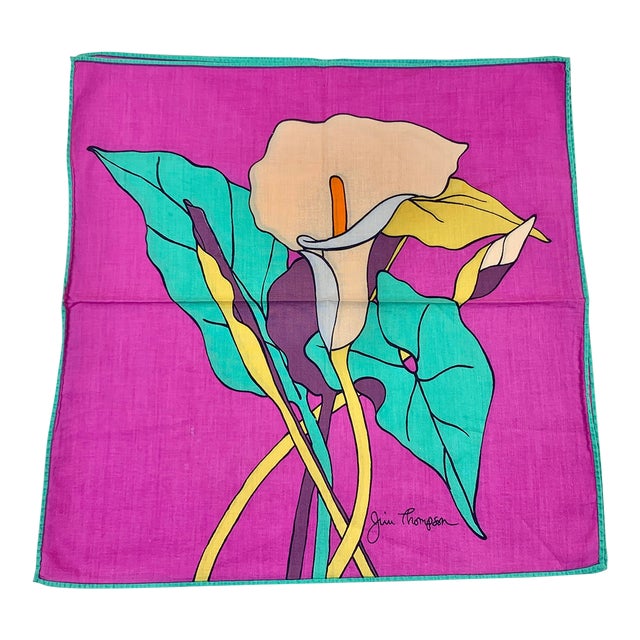 Vintage Jim Thompson Silk Floral Napkins Chairish