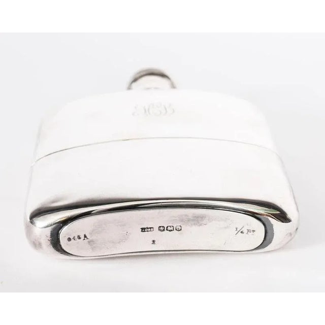 1930s Art Deco Sterling Silver Hip Flask from J. Dixson & Sons, 1931 For Sale - Image 5 of 10