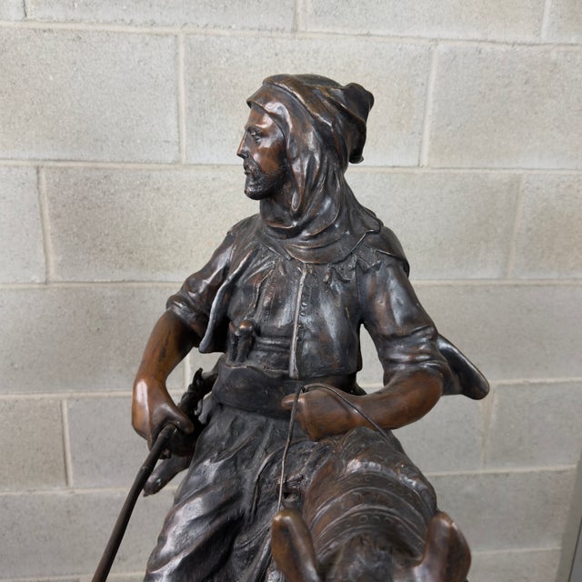 De Martino, Large Sculpture of Hunter on Horseback, 20th Century, Bronze For Sale - Image 14 of 18
