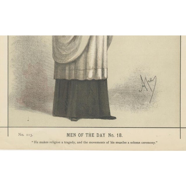Victorian Clergyman Caricature – Vanity Fair Men of the Day, 1870 This original chromolithograph was published in Vanity...